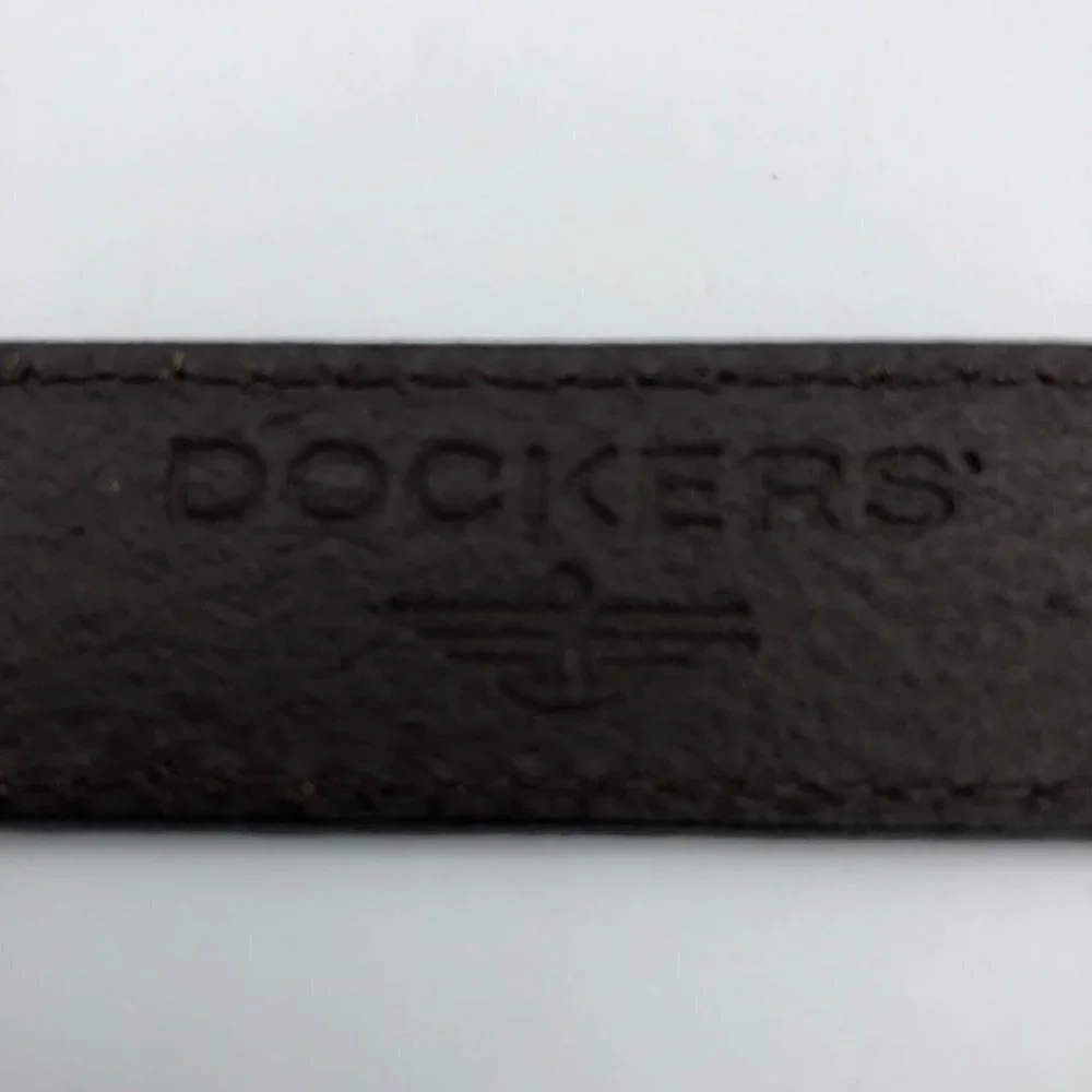 Dockers Dark Brown Full Grain Leather Belt NEW